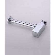 Kroos - Sifón cuadrado de latón para lavabo Cromo