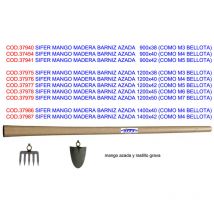 Hacke mit Holzgriff und Lack 1200 x 40 M4 Eichel - Sifer