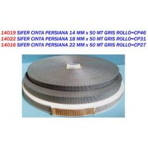 Jalousienband 14 mm x 50 mt grau rolle CP46 - Sifer