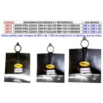 Sifer – PRO Hacke 1080 – 180 x 160 mm – Gartengerät zum Kultivieren und Jäten