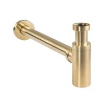 Pollini Acqua Design - Sifón redondo universal 1'1/4 color oro cepillado Pollini art 120ORS Oro cepillado