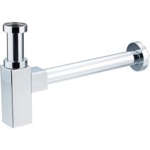 Sifón telescópico de lavabo Cuadrado, 1”1/4 latón cromado