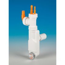 Lira Spa - Sifón de ahorro de espacio inspeccionable equipado con doble conexión para el escape lira A8500.01 Blanco
