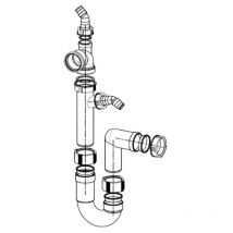 Franke - Sifón desplazado para desagüe de fregadero con tuberías fraganit