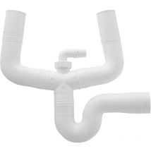 Sifón Goma Doble para Fregadero 35 x 40 mm. Largo