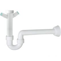 Sifone 1 via con attacchi lavatrice polipropilene Omp Tea 226.754.6