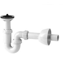 Sifone a tubo per lavandino o lavabo – 1 1/4" (32 mm) – Filtro e tappo inclusi – JIMTEN