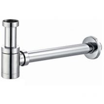 Sifone arredo lavabo bidet tondo basso in ottone 11/4 senza piletta Tecom