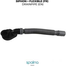 Sifone extrapiatto+tubo flessibile - Compatibile con le vasche ad isola Spalina
