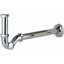 Sifone in ottone ad "S" con tappo d'ispezione colore cromo Resp OMP0000570 Cromo