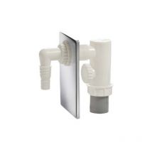 Sifone incasso lavatrice in pp con piastra acc. inox d. 40 Ghidini