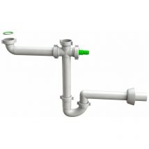 Siphon D'évier Double Entrée Avec Vidange Latérale De L'appareil Space Cross 2