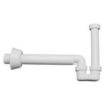 Sifón para lavabo – Aspirador para descarga de bidé en PP blanco – Entrada 1""1/4 – Salida 40
