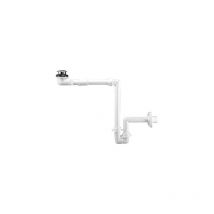 Sifone salvaspazio per lavabo + piletta bassa bianco