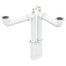 Sifone salvaspazio per lavelli cucina galileo 2 Misura: 1'1/2 x Diam. 40 mm