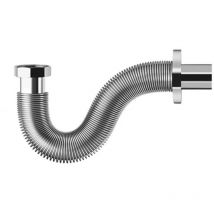 Tubo scarico flessibile estensibile lavello lavabo 11/4 x 32 acciaio inox