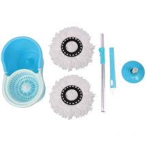 SiFree Balai Serpillière Microfibre avec Seau Essoreur BLEU double bac bleu