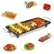 Sifree - Barbecue Électrique Rectangulaire 6828cm Plancha Electrique de Barbecue en acier inoxydable