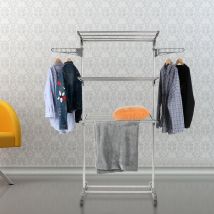 Sifree - Etendoir à Linge en acier inox, Séchoir à Linge Pliable Blanc - 7842168cm