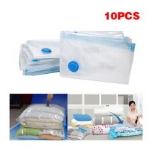 Lot de 10 Sac de Rangement Sous Vide Aspirateur Housses de Rangement sous Vide Voyages pour Vêtements, Couettes, Literie, Oreillers - Sifree