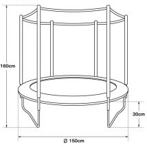 Sifree - Trampoline d'extérieur 5FT Type de trois pieds en u