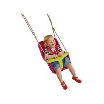KBT - Siege bébé de luxe pour balançoire violet et vert citron