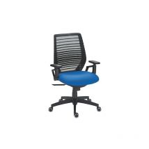 Maxiburo - Chaise de bureau synchrone Expert dossier maille assise tissu - bleu