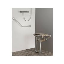 Godonnier - Siege de douche escamotable avec pied alu taupe