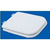 Savinidue - Siège de toilette de salle de bain mod.conca en bois laqué blanc siège cm.34x41,3 - Salon