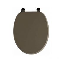 Siège De Toilette En Bois De Taille Universelle En Finition Gris Pigeon Mat