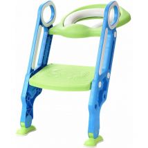 Bathrins - Siège de Toilette Enfant, Échelle de Toilette pour Bébé, Réducteur de Toilette Bébé, Pliable et Réglable, pour l' Apprentissage à la