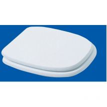 Siège de toilette salle de bain mod.carré en bois laqué blanc siège cm.36x45 - Salone