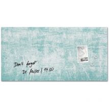 Sigel - GL287 Glas Magnettafel Artverum Turquoise Wall 91x46 türkis Magnetboard GL287-A