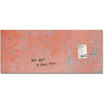 Sigel - GL299 Glas Magnettafel Artverum Red Wall 130x55 koralle Magnetboard Tafel GL299-A