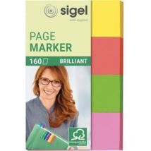 Haftmarker Brillant Hn630 20x50mm Farbig Sortiert 4 St./pack. - Sigel