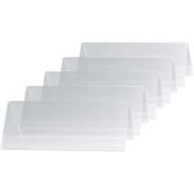 Sigel - TA130 Portanome da tavolo, a tettuccio, trasparente, per 240x90 mm, 5 pz