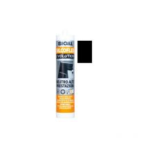 Sigill - Silcoflex Evolution cartouche de silicone noir 290 ml professionnelle haute performance pour la construction la plomberie les fenetres et