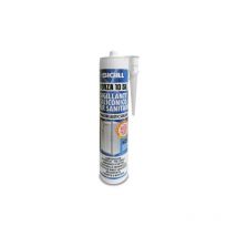 Sigill - Forza 10 cartouche de mastic silicone blanc pour sanitaire fongicide silicone anti-moisissure professionnel teste' et garanti fabrique' en