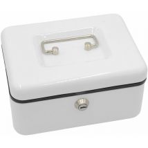 Sigma - Geldkassette weiß mit Einsatz abschließbar Geldkasse Geldbox Münzkassette