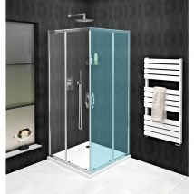 SIGMA SIMPLY Porte de douche coulissante pour entrée d'angle 1100 mm, verre clair