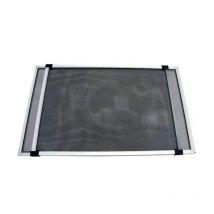 Zanzariera in fibra telaio componibile in alluminio colore alluminio cm.75x50h.