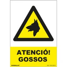 Normaluz - Signal d'attention pvc jaune 21x30cm Gossos 0,7mm