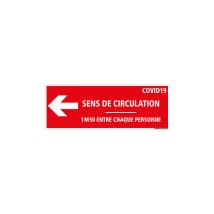 Signaletique au sol covid coronavirus . sens de circulation . distances entre chaque personne . signaletique au sol de preventi. Distance de 1m50 :