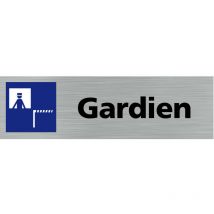 Pictogramme gardien (Q0119).- Adhésif aspect aluminium brossé -