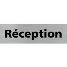 Pictogramme reception (Q0139).- Adhésif aspect aluminium brossé -