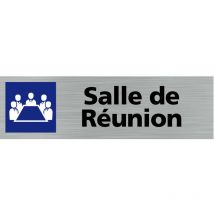 Pictogramme salle de reunion (Q0114).- Plaque aluminium brossé -