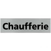 Pictogramme chaufferie (Q0149).- Adhésif aspect aluminium brossé -