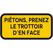 Signalisation de Travaux Temporaires Panneaux de Travaux Temporaires. Danger Chantier Temporaire - Piétons, prenez le trottoir d'en face - Panneau