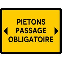 Signalisation de Travaux Temporaires Panneaux de Travaux Temporaires. Danger Chantier Temporaire - Piétons passage obligatoire - Panneau classique