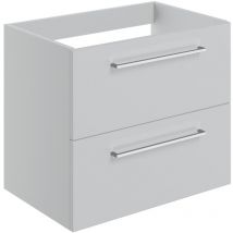 Signature Aalborg Wall Hung 2-Drawer Vanity Unit 590mm Wide - Grey Gloss